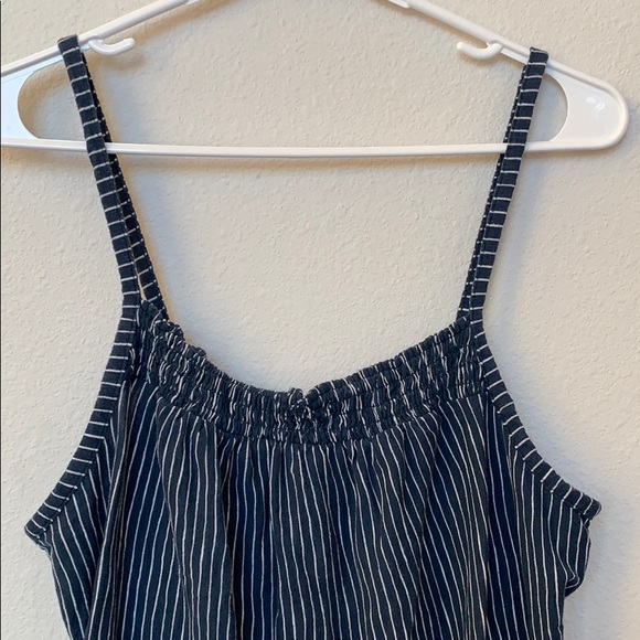 Blue/White Striped Cami Tank Top - Picture 3 of 5